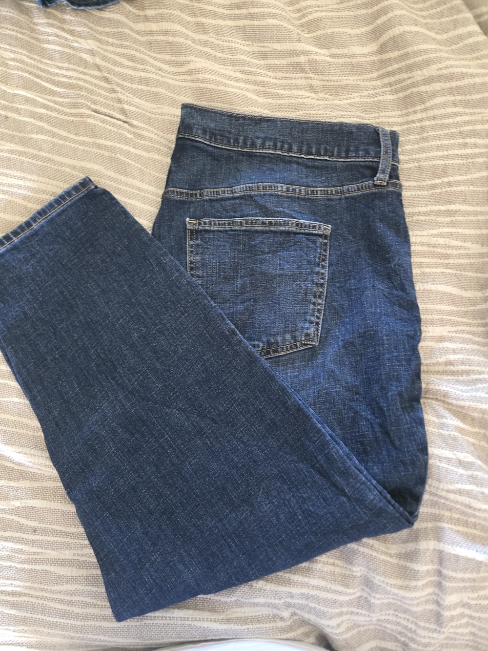 GAP Girlfriend Mid Rise Jeans in Dark Blue Denim Plus Size 20